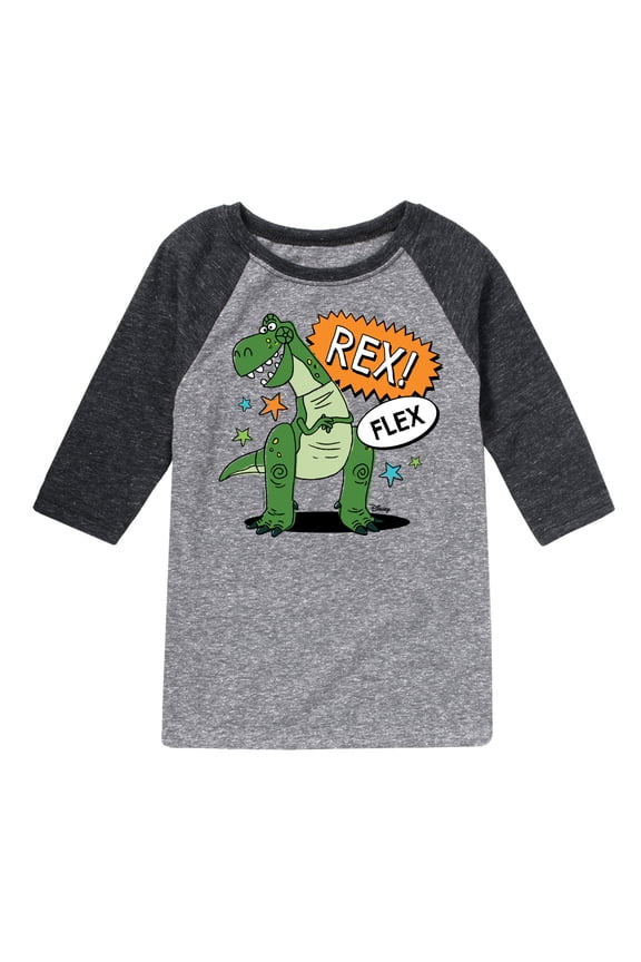 Toy Story - Rex Flex - Toddler & Youth Raglan Graphic T-Shirt