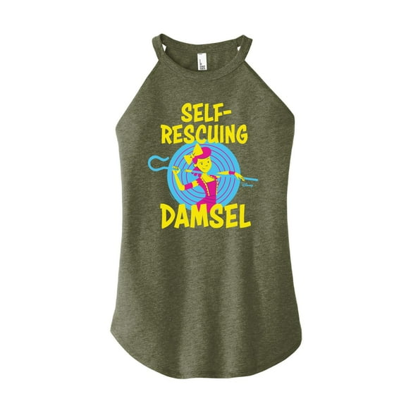 Toy Story - Self Rescuing Damsel - Juniors High Neck Tank Top