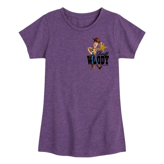 Toy Story - Sheriff Woody Badge - Toddler And Youth Girls Short Sleeve Graphic T-Shirt