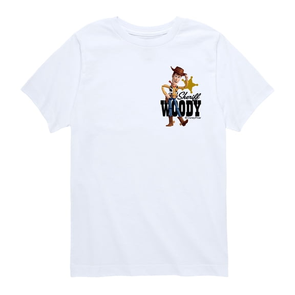 Toy Story - Sheriff Woody Badge - Toddler And Youth Short Sleeve Graphic T-Shirt