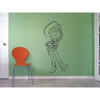 Toy Story Sheriff Woody Cowboy Doll Cartoon Wall Sticker Art Decal for Girls Boys Kids Room Bedroom Nursery Kindergarten House Fun Home Decor Stickers Wall Art Vinyl Decoration Size (10x6 inch)