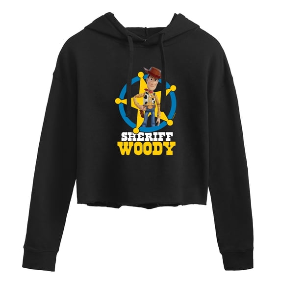 Toy Story - Sheriff Woody - Juniors Cropped Pullover Hoodie