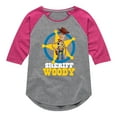 thumbnail image 1 of Toy Story - Sheriff Woody - Toddler And Youth Girls Raglan Graphic T-Shirt, 1 of 4