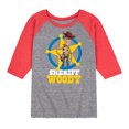 thumbnail image 1 of Toy Story - Sheriff Woody - Toddler And Youth Raglan Graphic T-Shirt, 1 of 6