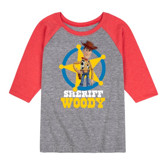 Toy Story - Sheriff Woody - Toddler And Youth Raglan Graphic T-Shirt