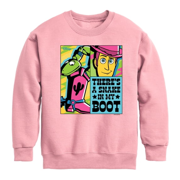 Toy Story - Snake In My Boot - Youth Boys Crew Fleece Sweatshirt