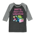 thumbnail image 1 of Toy Story - Sorry Dad My Valentine - Toddler And Youth Raglan Graphic T-Shirt, 1 of 6