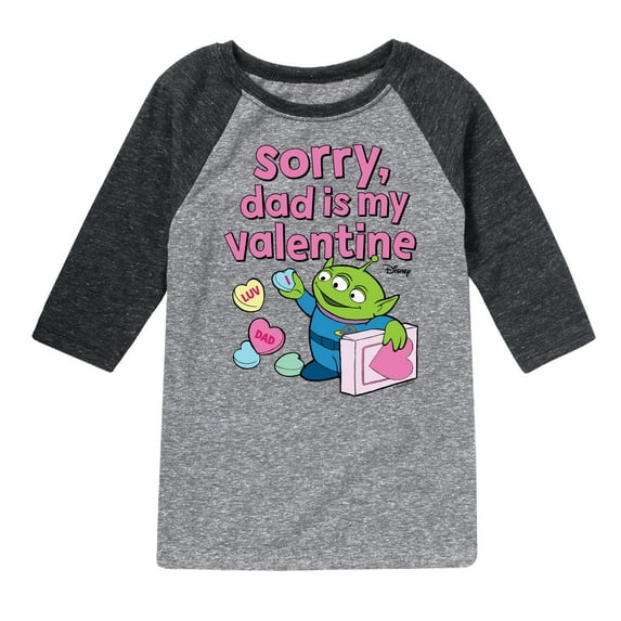 Toy Story - Sorry Dad My Valentine - Toddler And Youth Raglan Graphic T-Shirt