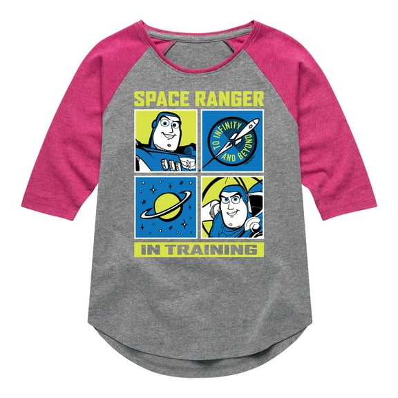 Toy Story - Space Ranger In Training - Toddler And Youth Girls Raglan Graphic T-Shirt
