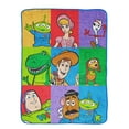 thumbnail image 1 of Toy Story Squares Kids Throw, 46" x 60", 100% Polyester, Multi-color, Disney, 1 of 5