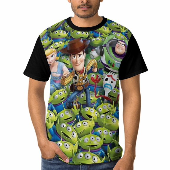 Toy Story T-Shirts for Men, Casual Crew Neck Tee Shirts, Unisex Short Sleeve Tops, S-3XL