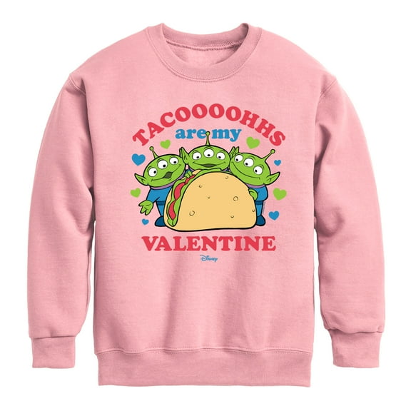 Toy Story - Tacos Are My Valentine - Toddler And Youth Crewneck Fleece Sweatshirt