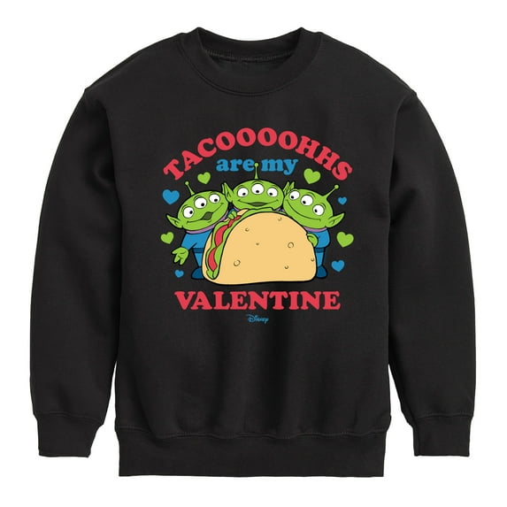 Toy Story - Tacos Are My Valentine - Toddler And Youth Crewneck Fleece Sweatshirt