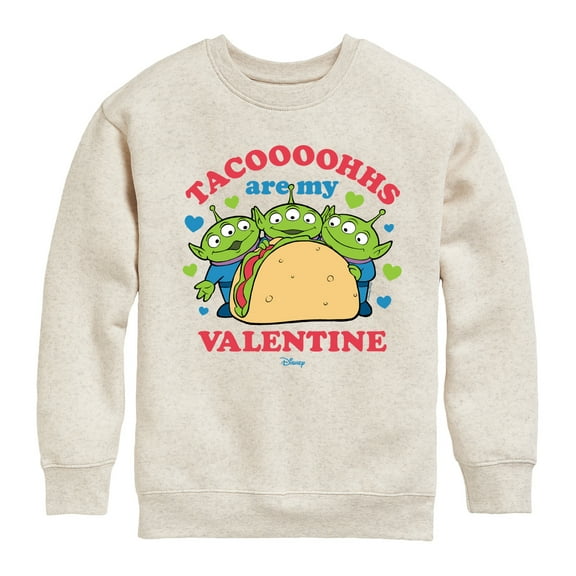 Toy Story - Tacos Are My Valentine - Toddler And Youth Crewneck Fleece Sweatshirt