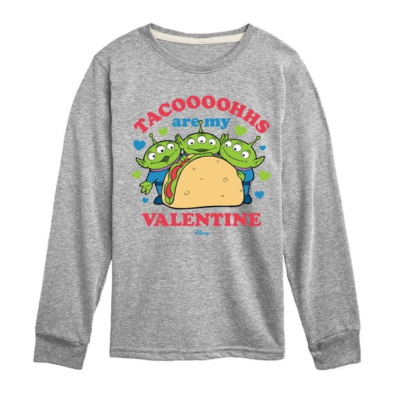 Toy Story - Tacos Are My Valentine - Toddler And Youth Long Sleeve Graphic T-Shirt