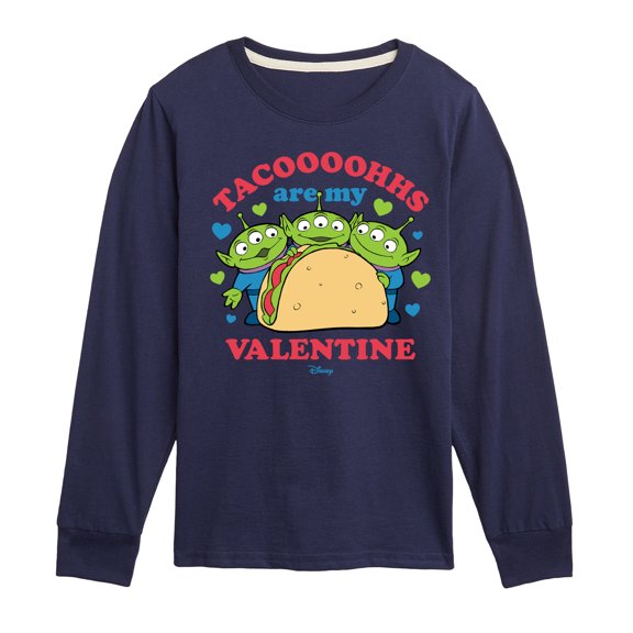 Toy Story - Tacos Are My Valentine - Toddler And Youth Long Sleeve Graphic T-Shirt