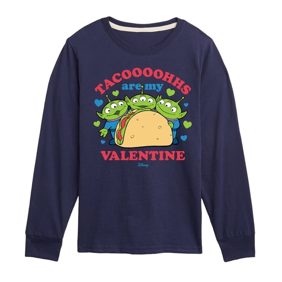 Toy Story - Tacos Are My Valentine - Toddler And Youth Long Sleeve Graphic T-Shirt