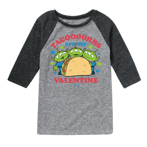 Toy Story - Tacos Are My Valentine - Toddler And Youth Raglan Graphic T-Shirt