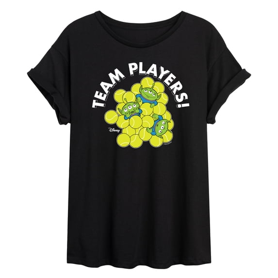 Toy Story - Team Players - Juniors Oversized Graphic T-Shirt
