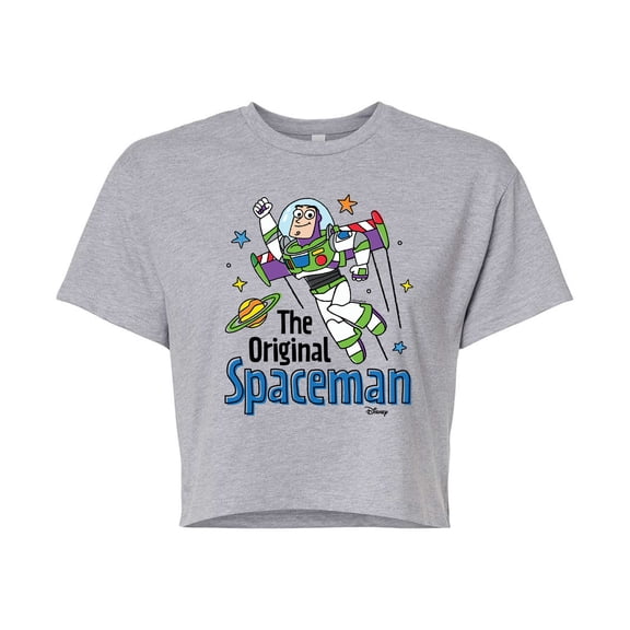 Toy Story - The Original Spaceman - Juniors Cropped Cotton Blend T-Shirt