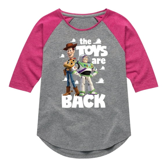 Toy Story -The Toys Are Back - Toddler And Youth Girls Raglan Graphic T-Shirt