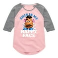 thumbnail image 1 of Toy Story - This My Happy Face - Toddler And Youth Girls Raglan Graphic T-Shirt, 1 of 4