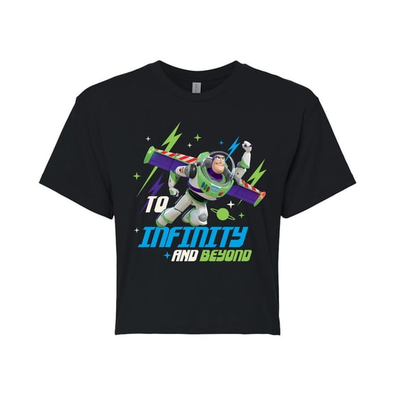 Toy Story - To Infinity And Beyond - Juniors Cropped Cotton Blend T-Shirt