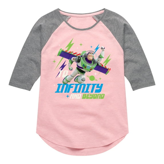 Toy Story - To Infinity and Beyond - Toddler And Youth Girls Raglan Graphic T-Shirt