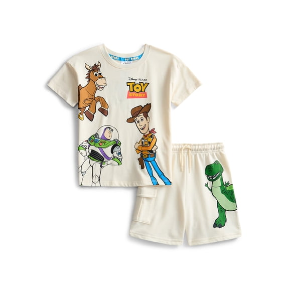 Toy Story Toddler Boys Short Sleeve Graphic Tee and Matching Shorts Set, 2-Piece, Sizes 12M-5T