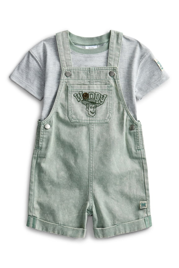 Toy Story Toddler Boys Shortall and Short Sleeve Tee Set, 2-Piece, Sizes 12M-5T