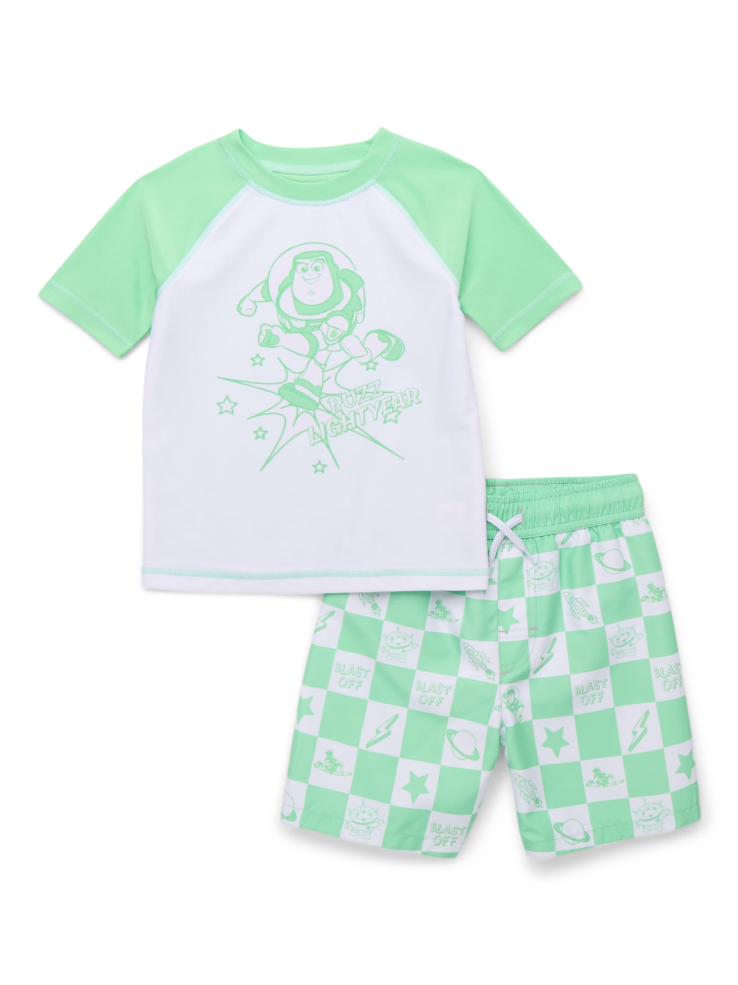 Character Toddler Boy Rash Guard and Swim Shorts Set, 2-Piece, Sizes 12M-5T