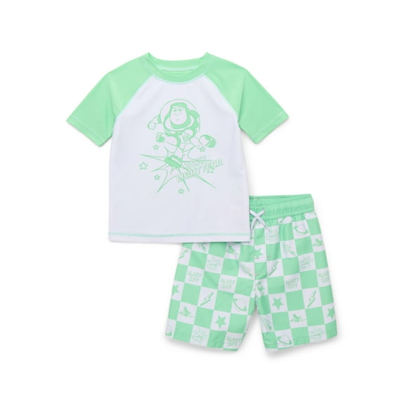 Character Toddler Boy Rash Guard and Swim Shorts Set, 2-Piece, Sizes 12M-5T