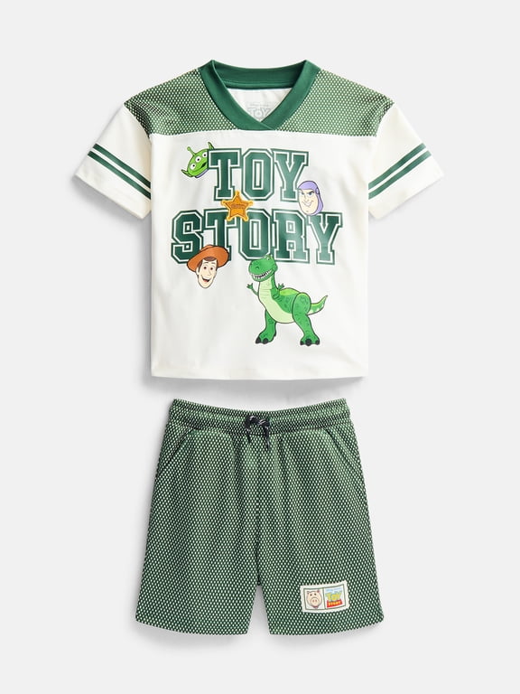 Toy Story Toddler Boys Short Sleeve Football Tee and Shorts Set, 2 Piece, Sizes 12M-5T