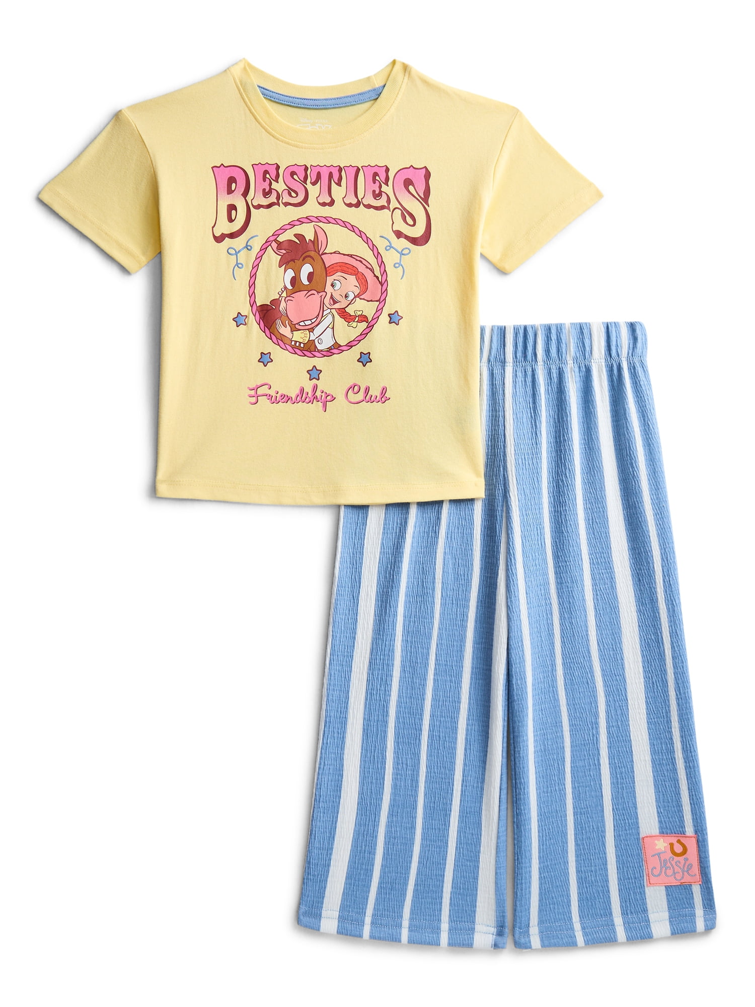 Toy Story Toddler Girls Graphic Tee and Stripe Pants Set, 2-Piece, Sizes 12M-5T
