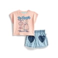 thumbnail image 1 of Toy Story Toddler Girls Graphic Tee and Denim Shorts Set, 2-Piece, Sizes 12M-5T, 1 of 10