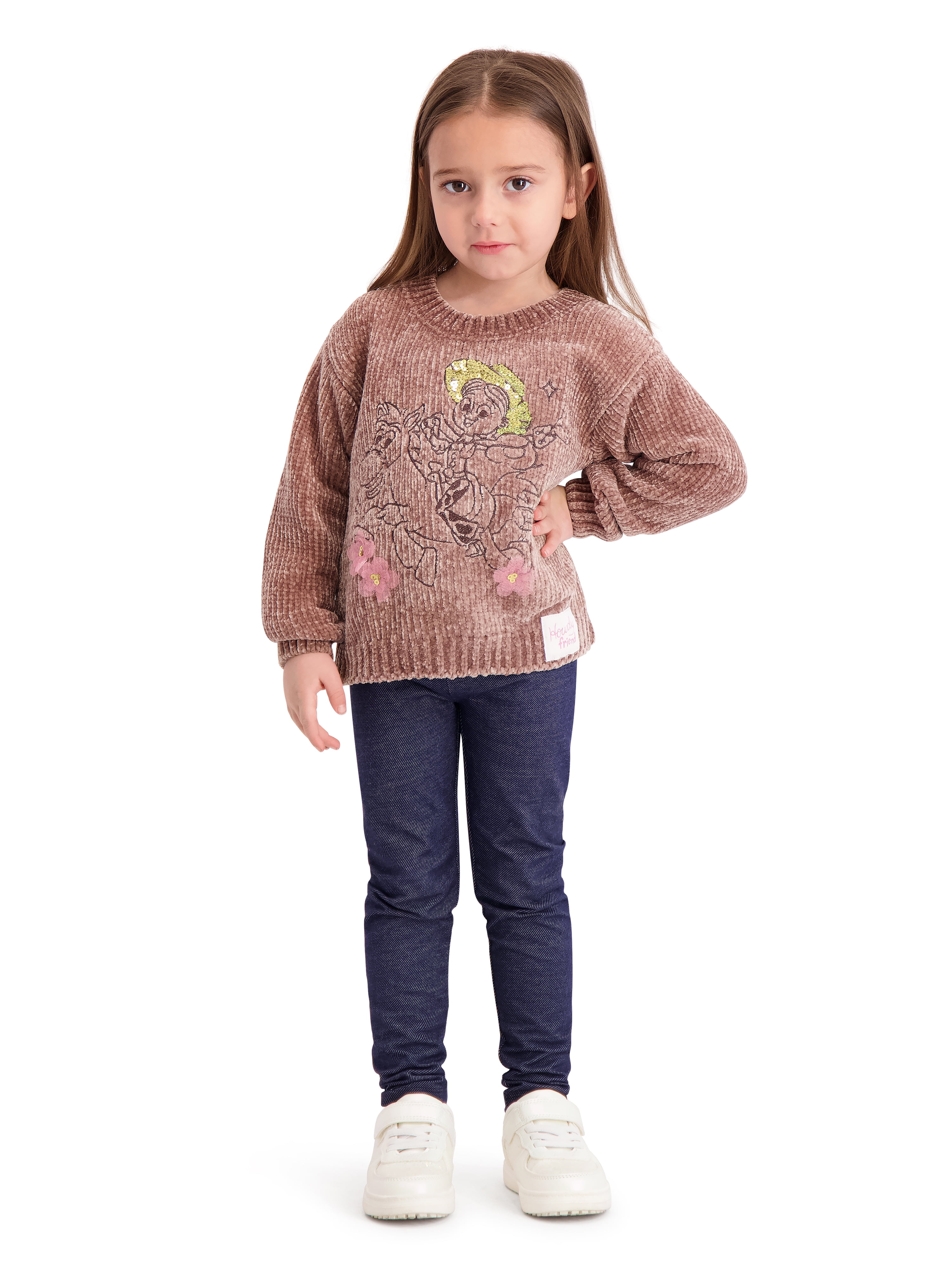 Toy Story Toddler Girls Chenille Sweater, Sizes 12 Months - 5T