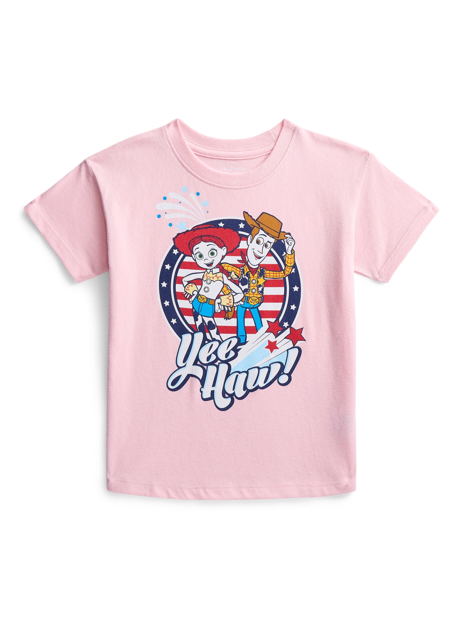 Toy Story Toddler Graphic Patriotic Americana Americana Crewneck Tee with Short Sleeves, Sizes 12M-5T