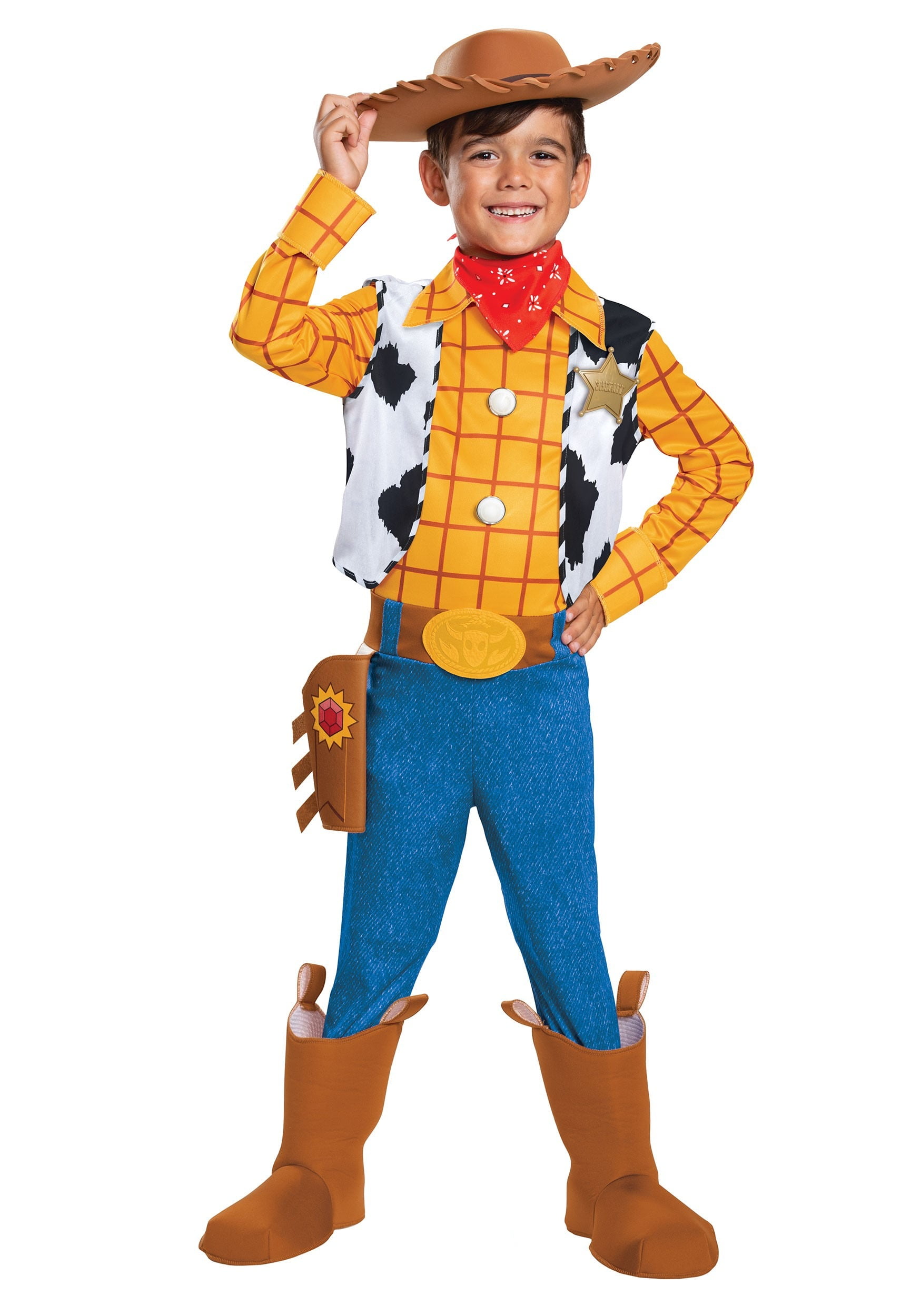 Men's Disney Pixar Toy Story Woody Cow Print Jumpsuit with Hat