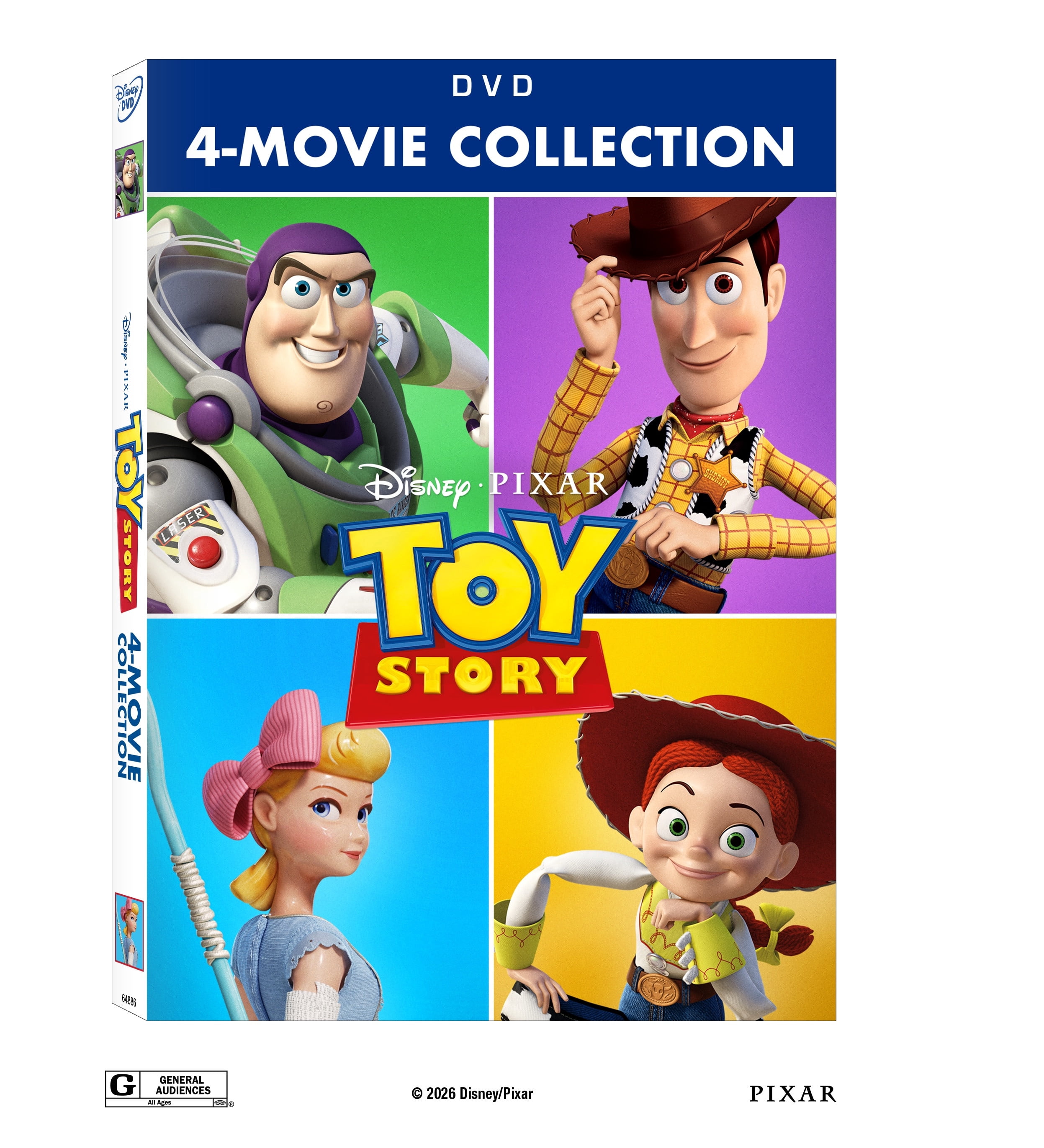 Toy Story 4-Film Collection (Walmart Exclusive) (DVD) Walt Disney Pictures, Adventure, Comedy, Family, Animation