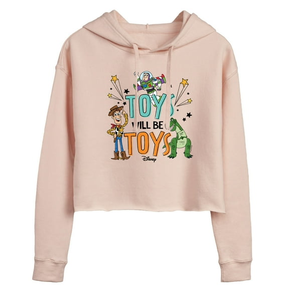 Toy Story - Toys Will Be Toys - Juniors Cropped Pullover Hoodie