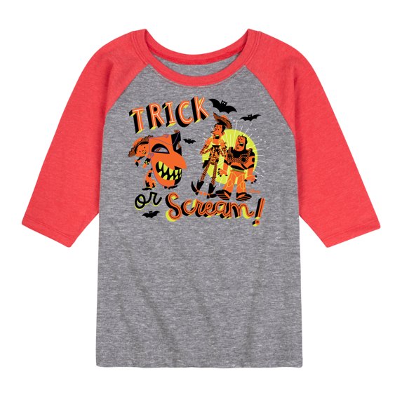 Toy Story - Trick Or Scream - Toddler & Youth Raglan Graphic T-Shirt