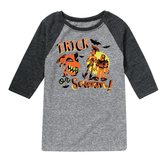 Toy Story - Trick Or Scream - Toddler & Youth Raglan Graphic T-Shirt