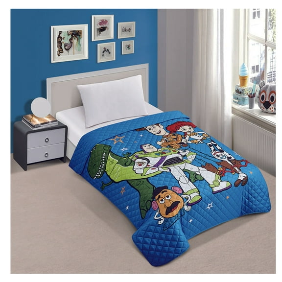 Toy Story Twin Quilted Bedspread Only "Playground Stars"