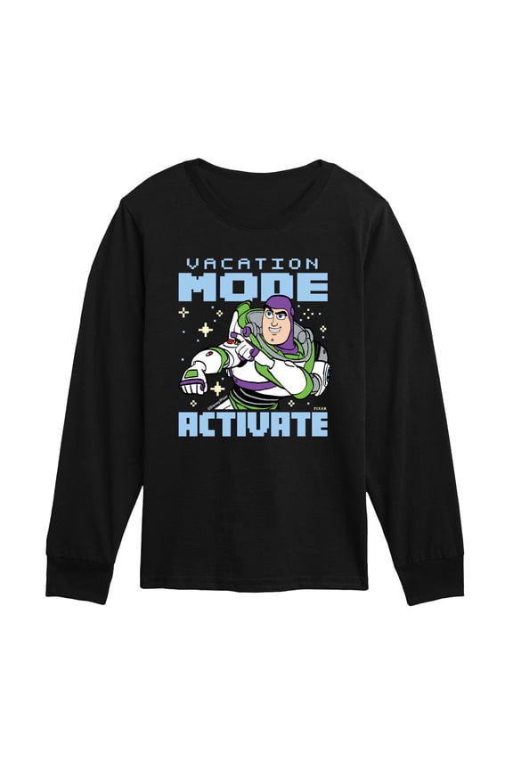 Toy Story - Vacation Mode Activate - Toddler Boys Long Sleeve Graphic T-Shirt