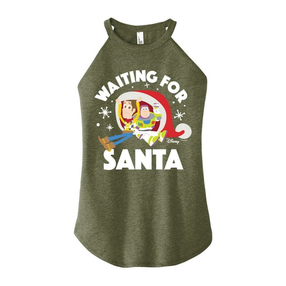 Toy Story - Waiting For Santa - Juniors High Neck Tank Top