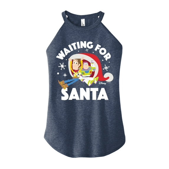 Toy Story - Waiting For Santa - Juniors High Neck Tank Top