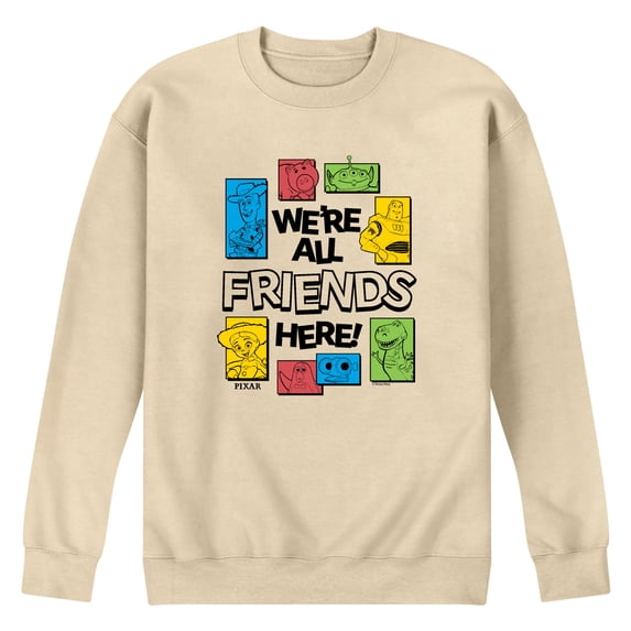Toy Story - We're All Friends Here - Men's Long Sleeve Crew Fleece Sweatshirt