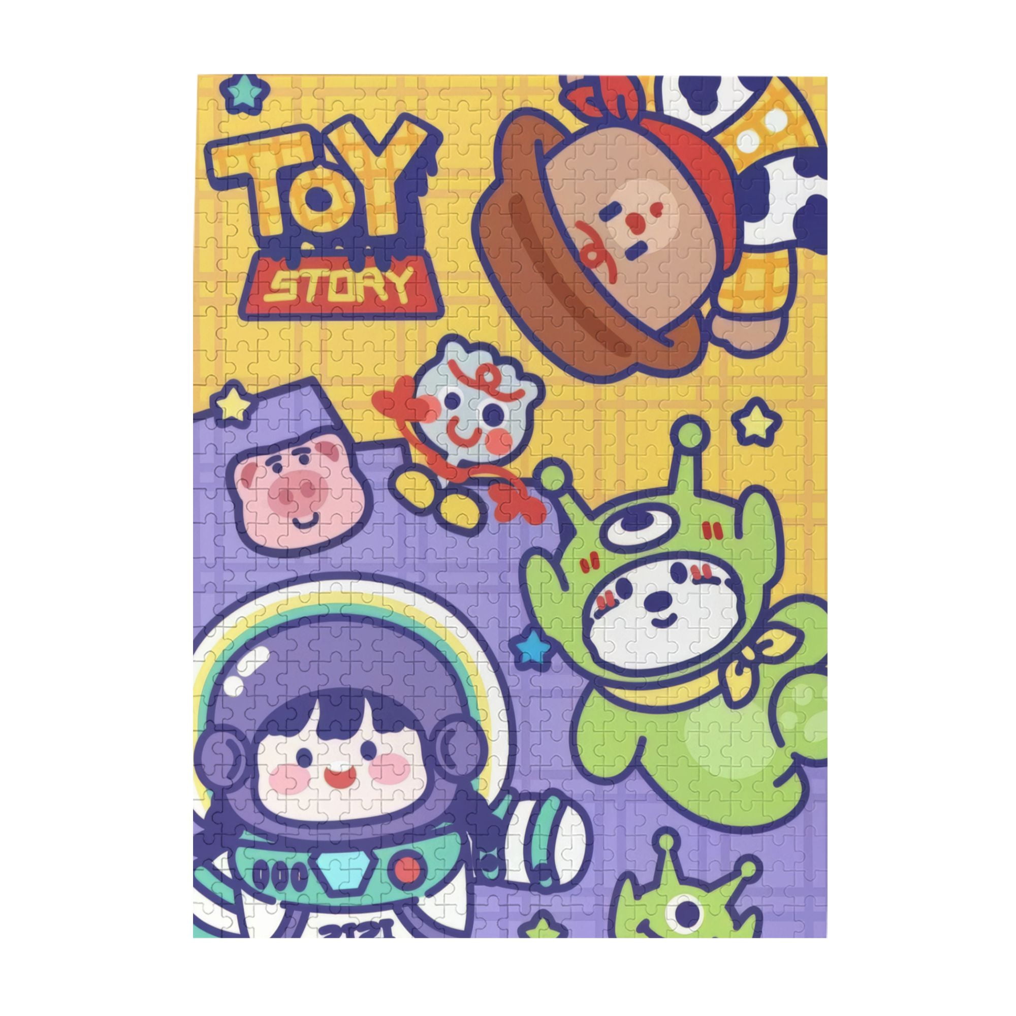 Toy Story Wooden Puzzle 500 PCS in Plastic Box, DIY Jigsaw Puzzle for Adults Kids, Birthday Holiday Family Puzzle Games Gift for Dad Mom Son Girls Boys