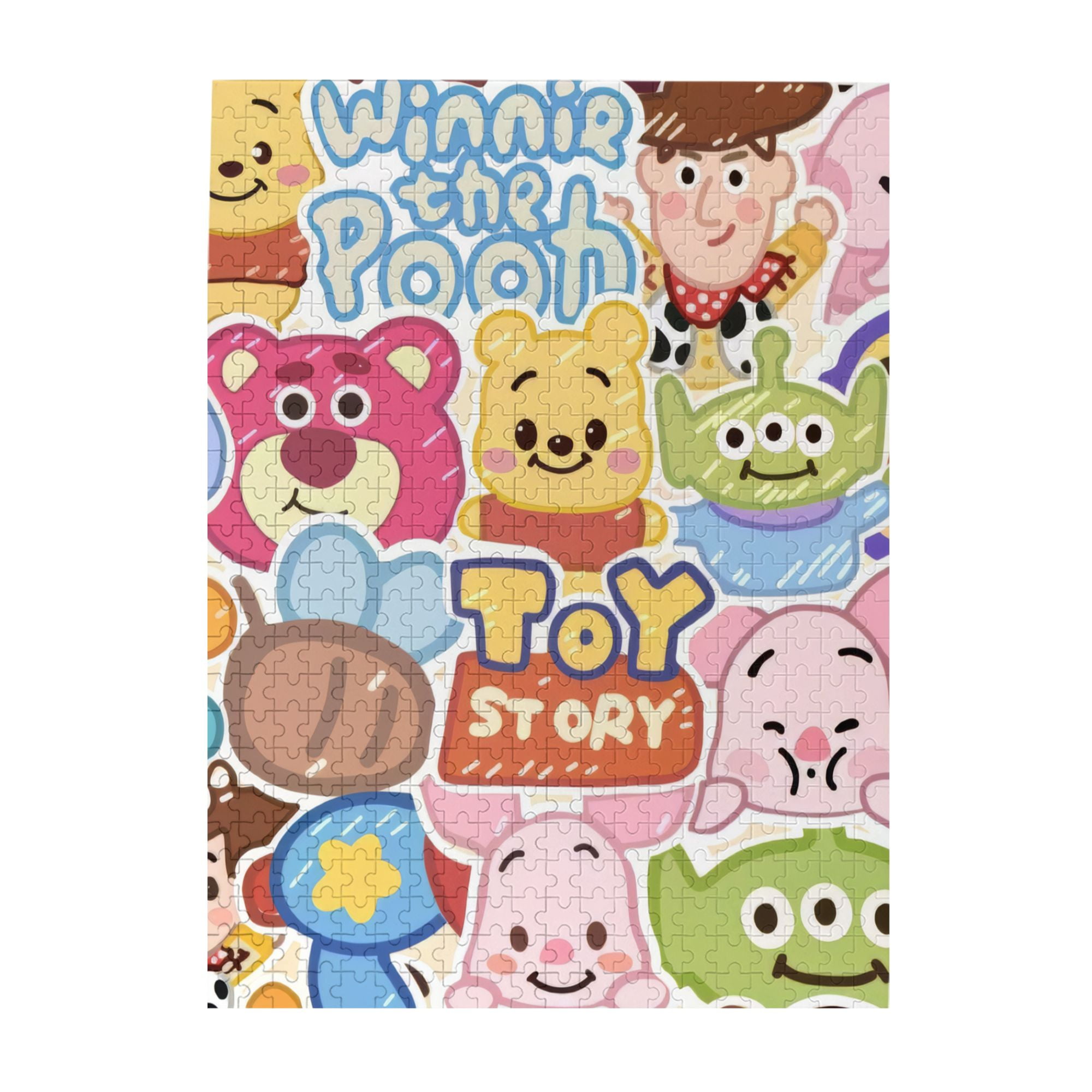 Toy Story Wooden Puzzle 500 PCS in Plastic Box, DIY Jigsaw Puzzle for Adults Kids, Birthday Holiday Family Puzzle Games Gift for Dad Mom Son Girls Boys