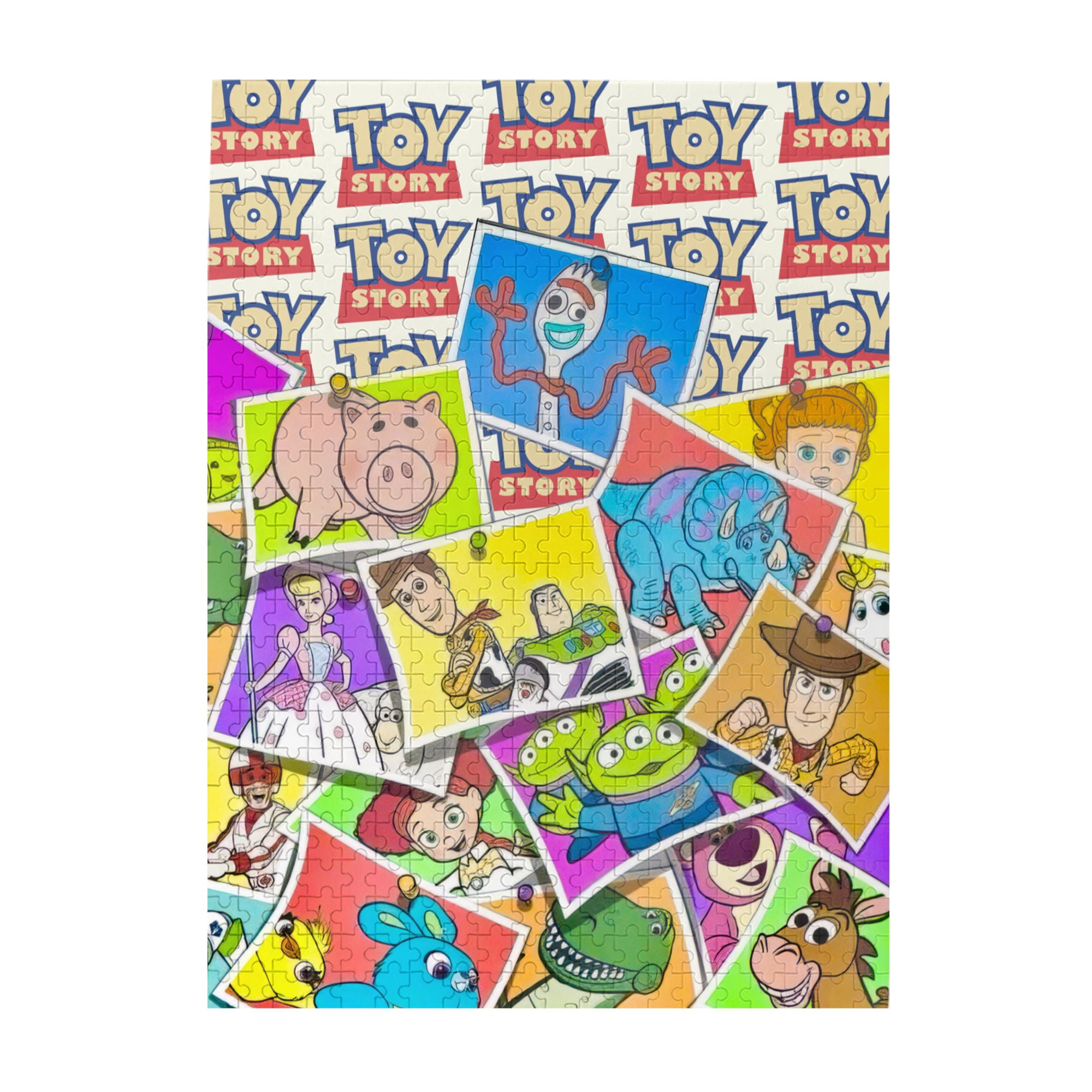 Toy Story Wooden Puzzle 500 PCS in Plastic Box, DIY Jigsaw Puzzle for Adults Kids, Birthday Holiday Family Puzzle Games Gift for Dad Mom Son Girls Boys